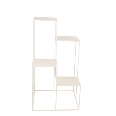 Struttura alzata 4 ripiani in metallo 60x60 h110cm Ivory