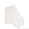 Nastro in pizzo 75mm 1.3mt fantasia fiori Bianco