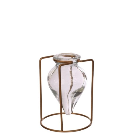 Boccetta con struttura in metallo dm8.5 h11cm