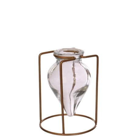 Boccetta con struttura in metallo dm6 h11cm