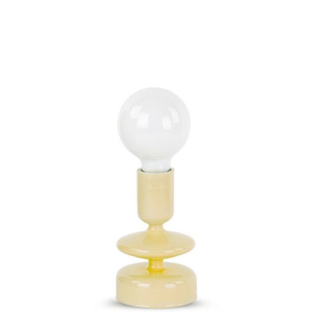 Lampada vetro con scatola h24cm Gialla