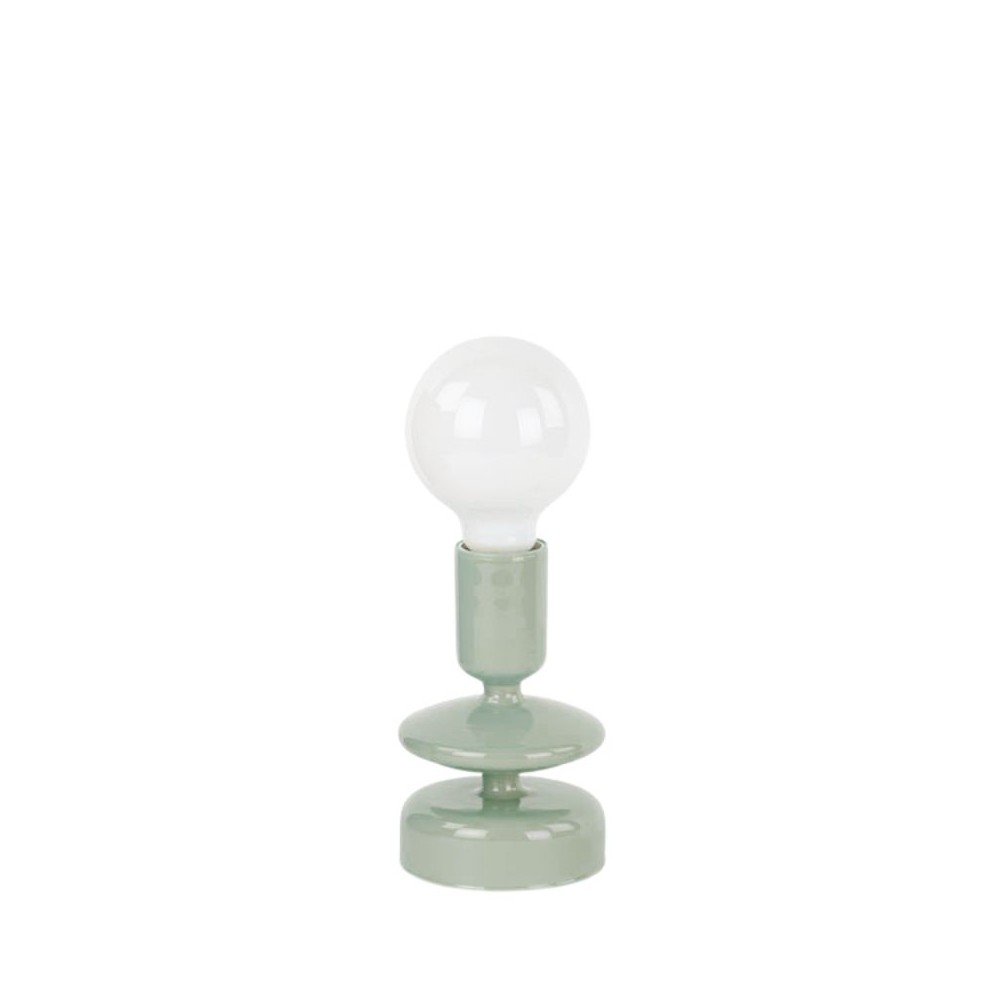 Lampada vetro con scatola h24cm Verde