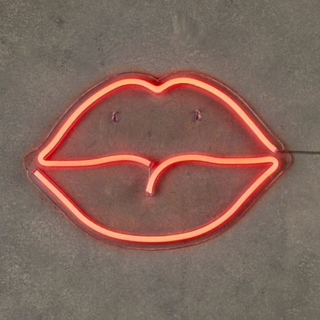 Neon "Labbra" 40cm Red