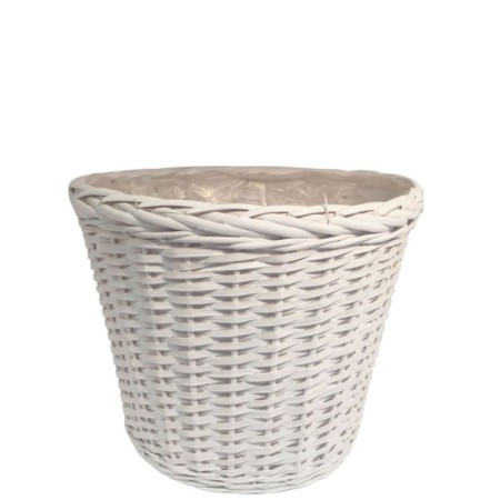Cesto Bordo Treccia dm25 h22cm White