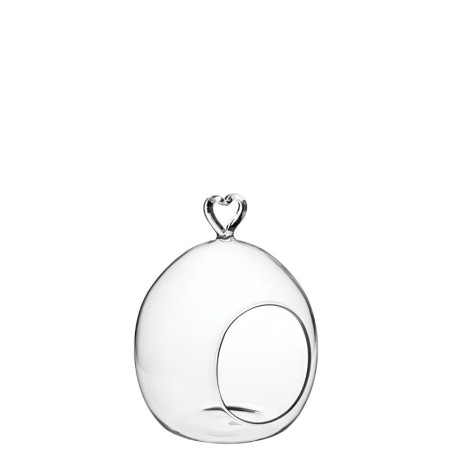 Sfera Sospesa con gancio a cuore dm12 h15cm