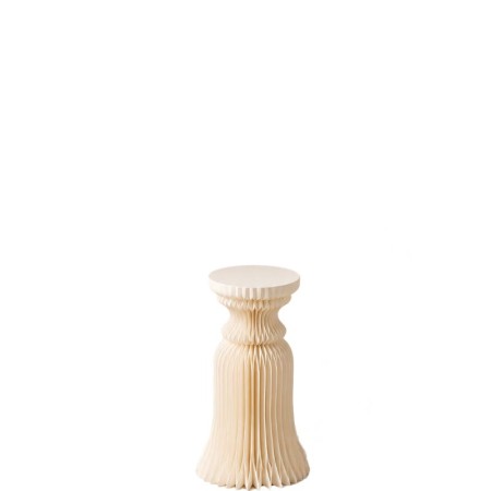 Colonna plissettata in carta con vassoio dm30 h60cm Avorio