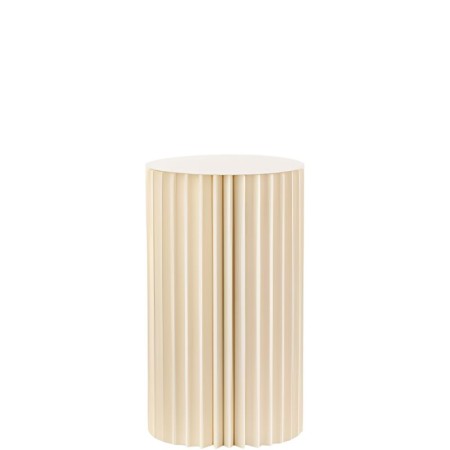Colonna plissettata in carta con vassoio dm35 h60cm Avorio