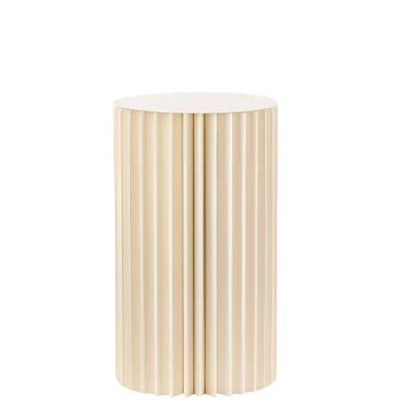 Colonna plissettata in carta con vassoio dm45 h80cm Avorio