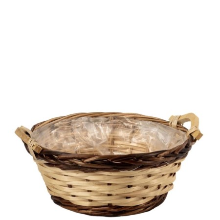 Cesto ovale in vimini dm30 h12cm Light Brown