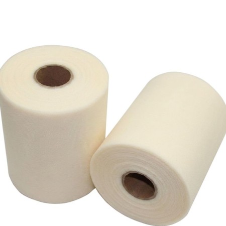 Tulle in rotolo h12,5cm 100mt Avorio