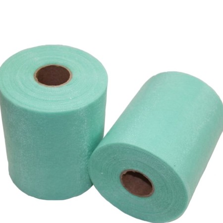 Tulle in rotolo h12,5cm 100mt Verde Tiffany