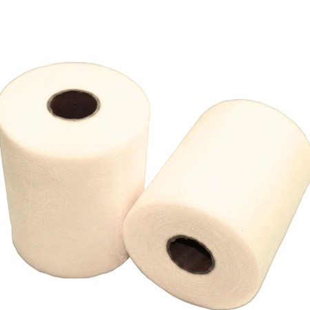 Tulle in rotolo h25cm 100mt Champagne