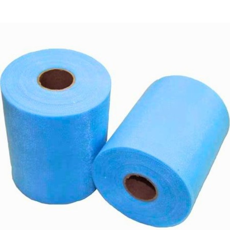 Tulle in rotolo h12,5cm 100mt Light blue