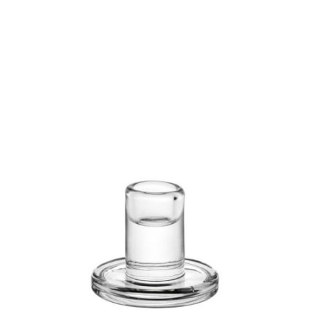 Candeliere in vetro dm6,8cm h5.5cm